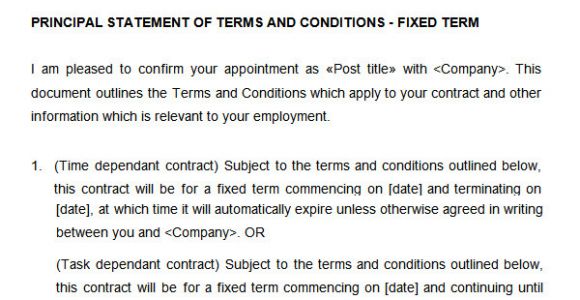 Fixed Term Contract Of Employment Template 23 Hr Contract Templates Hr Templates Free Premium