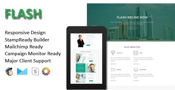 Flash Email Templates Flash Multipurpose Responsive Email Template Stamp