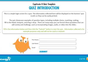 Flash Quiz Template the Learning Smith Captivate 8 Quiz Template