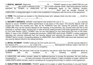 Flat Rent Contract Template Residential Lease Agreement Template Furnished Apartment
