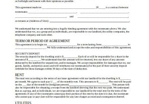 Flatmate Contract Template 8 Roommate Contract Templates Word Google Docs Apple