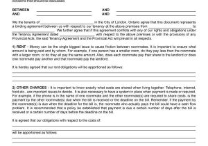 Flatmate Contract Template Roommate Agreement Template 11 Lease Pinterest