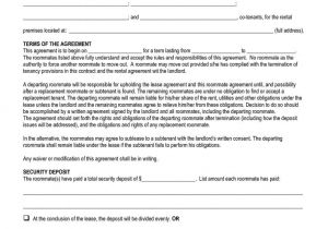 Flatmate Contract Template Termination Of Roommate Agreement by Pqo69567 Roommate