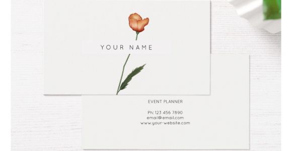 Flower Card Company Co Uk Eco Botanic Poppy Seed Green Roses Flowers Business Card