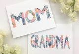 Flower Card for Mom or Grandma Floral Mothers Day Card Watercolor Mothers Day Card
