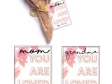 Flower Card for Mom or Grandma Mother S Day Gift Tag Printable for Any Gift Mothers Day