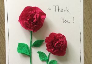 Flower Card for Mother S Day Easy Carnation Flower Card Made Of Stapled Tissue Paper