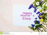 Flower Card for Mother S Day Happy Mothers Day Card with Spring Flowers Stock Image
