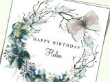 Flower Card for New Baby Alice In Wonderland Birthday Card Daughter Sister
