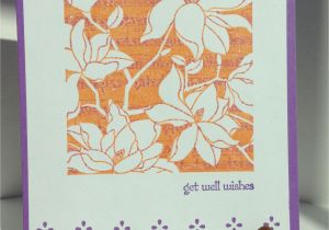 Flower Card Get Well soon by Patsy Collins Lay Negative Flower Stamp Hero Arts