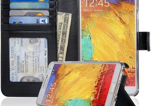 Flower Card Holder Stick Michaels Navor Protective Flip Wallet Case Compatible for Samsung Galaxy Note 3 Black N3obk