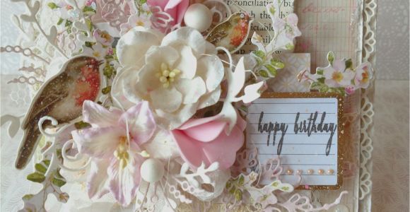 Flower Card Next Day Delivery Shabby Chic Happy Birthday Card Vintage Karten