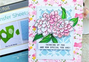 Flower Card Thinking Of You Spring Floral Cards with Deco Foil Flock In 2020 with