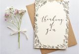 Flower Card Thinking Of You Thinking Of You Modern Calligraphy Card In 2020
