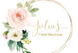 Flower Decoration Visiting Card Design Premade Logo Design Photo Watermark Logo Floral Logo
