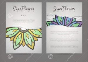 Flower Decoration Visiting Card Design Set Of Vector Design Templates Business Card with Floral
