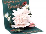 Flower Decoration Visiting Card Design Up with Paper Everyday Pop Up Greeting Card 5 1 4 X 5 1 4 Beautiful Birthday Item 7224099