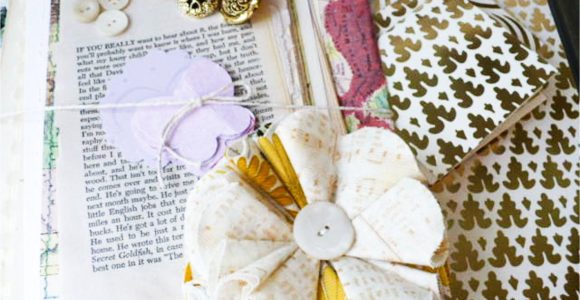 Flower Embellishments for Card Making Flower Brooch Scrapbooking Kit Diy Crafts Paper Ephemera