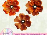 Flower Embellishments for Card Making Free Flower Embellishments In An orange Striped Cardboard