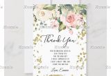 Flower Girl Thank You Card Elegant Spring Flowers Pink Floral Thank You Card Zazzle