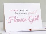 Flower Girl Thank You Card Flower Girl Cards Notonthehighstreet Com