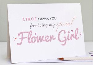 Flower Girl Thank You Card Flower Girl Cards Notonthehighstreet Com