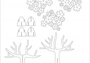 Flower Pop Up Card Template Free Tree 3d Pop Up Card Kirigami Pattern 1 Mit Bildern Pop