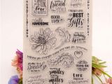 Flower Rubber Stamps Card Making Welcome to Joyful Home 1pc Big Flower Rubber Clear Stamp for Card Making Decoration and Scrapbooking