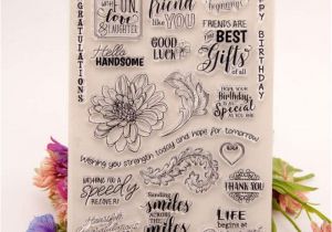 Flower Rubber Stamps Card Making Welcome to Joyful Home 1pc Big Flower Rubber Clear Stamp for Card Making Decoration and Scrapbooking