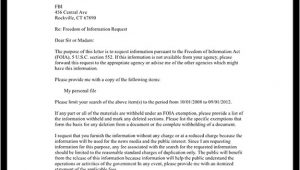 Foia Request Template Freedom Of Information Request Letter Template with Sample