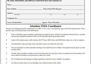Foia Request Template Sample Michigan Freedom Of Information Act Request