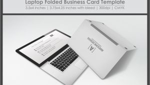Foldable Business Card Template Laptop Folded Business Card Template Business Card