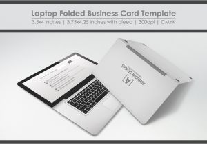 Foldable Business Card Template Laptop Folded Business Card Template Business Card