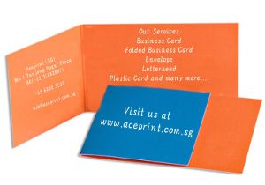 Foldable Business Card Template Singapore Printing Service Aceprint
