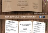 Folded Menu Template Design Templates Tri Fold Take Out Menu Menu Templates