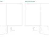 Folder with Business Card Slot Template A4 Presentation Folder Template Illustrator Affordable