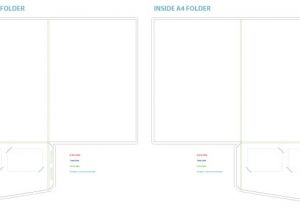 Folder with Business Card Slot Template A4 Presentation Folder Template Illustrator Affordable