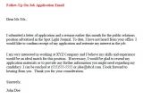 Follow Up Email after Job Application Template Sample Follow Up Email 5 Examples format
