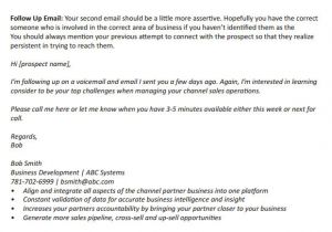 Follow Up Email Template for Business Sample Follow Up Email 5 Examples format