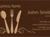 Food Business Cards Templates Free Brown Catering Business Card Design 2101041