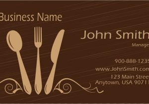 Food Business Cards Templates Free Brown Catering Business Card Design 2101041