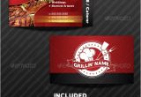 Food Business Cards Templates Free Griller 39 S Catering Business Card Templates by Creativb