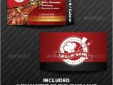 Food Business Cards Templates Free Griller 39 S Catering Business Card Templates by Creativb