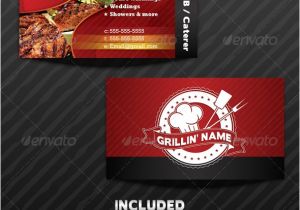 Food Business Cards Templates Free Griller 39 S Catering Business Card Templates by Creativb