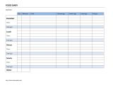 Food Diaries Templates 7 Best Images Of Printable Daily Log Sheets Templates