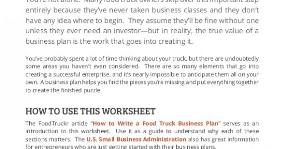 Food Truck Business Proposal Template 11 Sample Food Truck Business Plans Pdf Word Pages