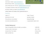 Football Cv Templates Free Lee Nicholson Football Cv