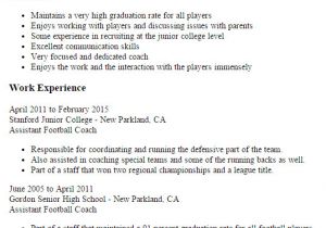 Football Cv Templates Free Professional assistant Football Coach Templates to