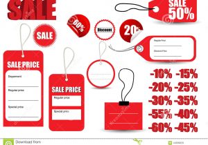 For Sale Tags Templates Template Sale Red Tag Symbol Stock Vector Illustration