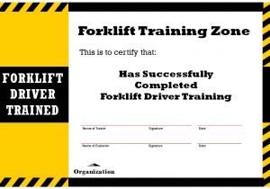 Forklift Certification Wallet Card Template Free forklift Certification Card forklift Training Zone